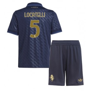 Juventus Manuel Locatelli #5 Dětské Alternativní dres komplet 2024-25 Krátký Rukáv (+ trenýrky)